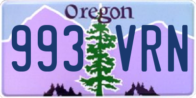 OR license plate 993VRN