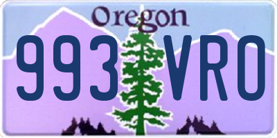 OR license plate 993VRO