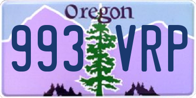 OR license plate 993VRP