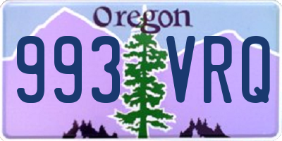 OR license plate 993VRQ