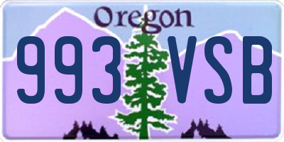 OR license plate 993VSB