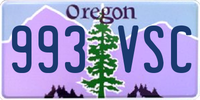 OR license plate 993VSC