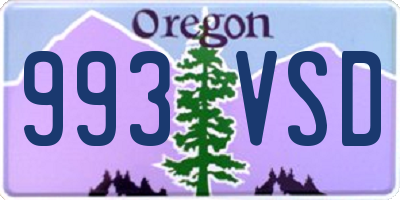 OR license plate 993VSD