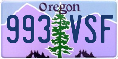 OR license plate 993VSF