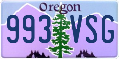 OR license plate 993VSG