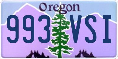 OR license plate 993VSI