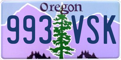 OR license plate 993VSK