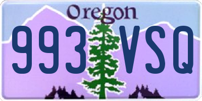 OR license plate 993VSQ