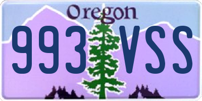 OR license plate 993VSS