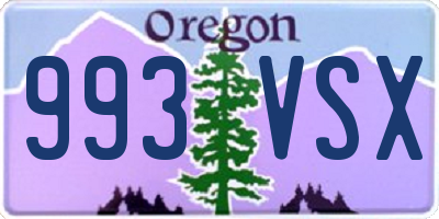 OR license plate 993VSX