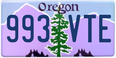 OR license plate 993VTE
