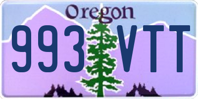OR license plate 993VTT