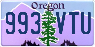 OR license plate 993VTU