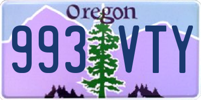 OR license plate 993VTY