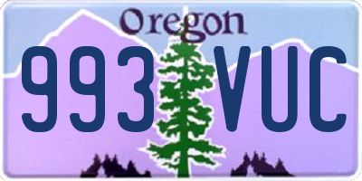 OR license plate 993VUC