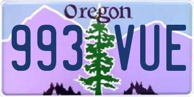 OR license plate 993VUE