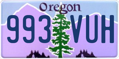 OR license plate 993VUH