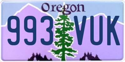 OR license plate 993VUK