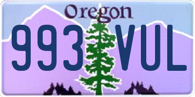 OR license plate 993VUL