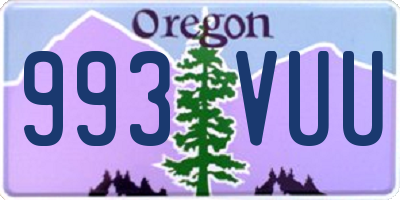 OR license plate 993VUU