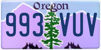 OR license plate 993VUV