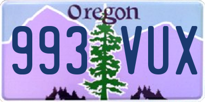 OR license plate 993VUX