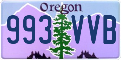 OR license plate 993VVB
