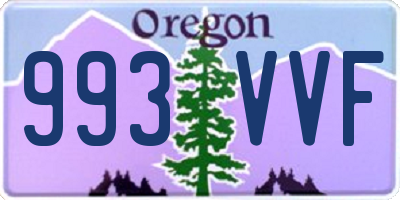 OR license plate 993VVF