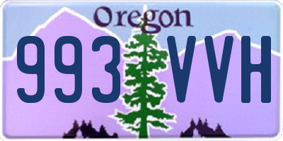 OR license plate 993VVH