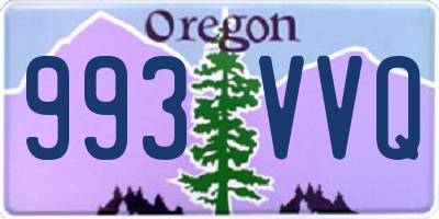 OR license plate 993VVQ