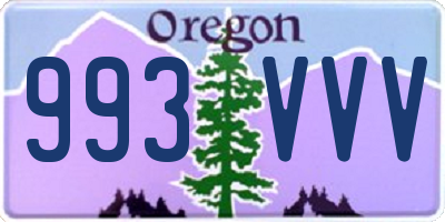 OR license plate 993VVV