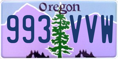 OR license plate 993VVW
