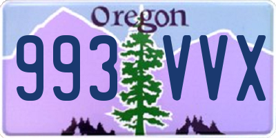 OR license plate 993VVX