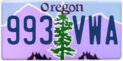 OR license plate 993VWA