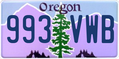 OR license plate 993VWB