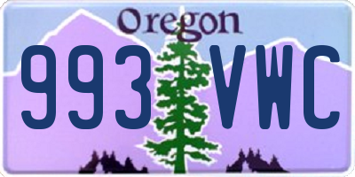 OR license plate 993VWC