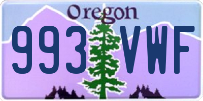 OR license plate 993VWF