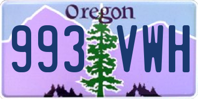 OR license plate 993VWH