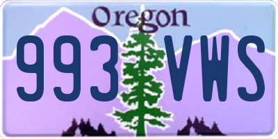 OR license plate 993VWS