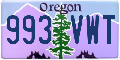 OR license plate 993VWT