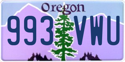 OR license plate 993VWU
