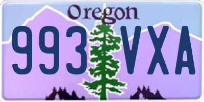 OR license plate 993VXA