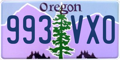 OR license plate 993VXO