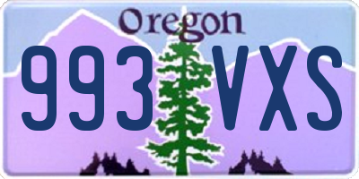 OR license plate 993VXS