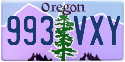 OR license plate 993VXY