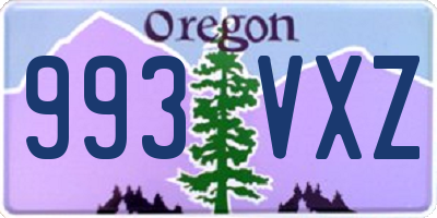 OR license plate 993VXZ
