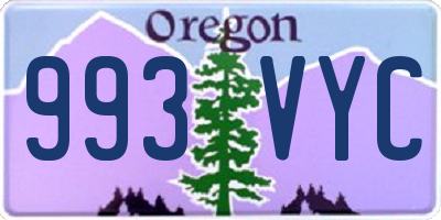 OR license plate 993VYC
