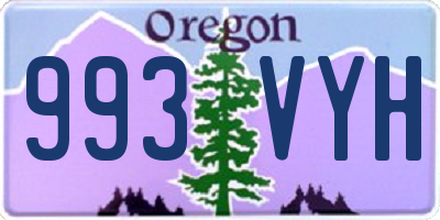 OR license plate 993VYH