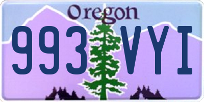 OR license plate 993VYI