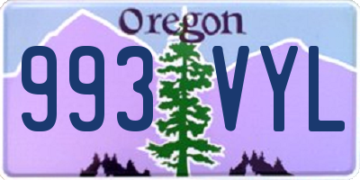 OR license plate 993VYL